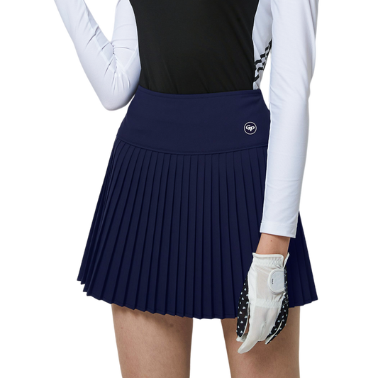 GoPlayer Women's Stretch Golf Half Skirt Blue