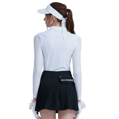 GoPlayer女高爾夫長袖防曬袖套衣(白)