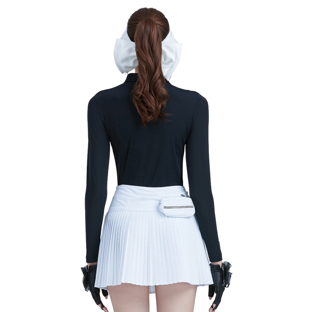 GoPlayer女高爾夫長袖防曬袖套衣(黑)