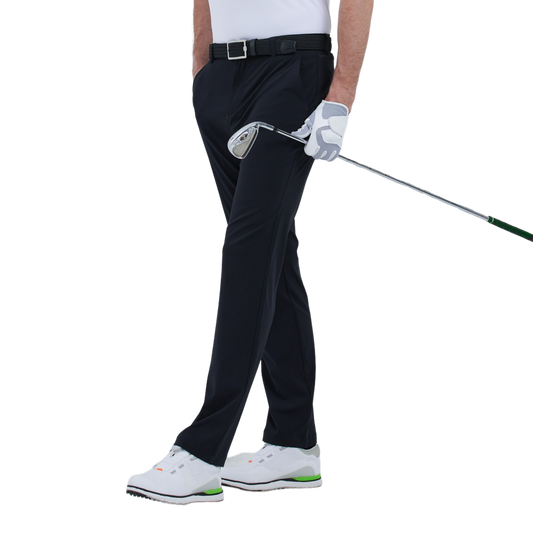 GoPlayer Men's Perforated Breathable Golf Pants (Black)