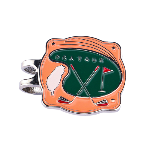 PGA bright orange green base + double hat clip